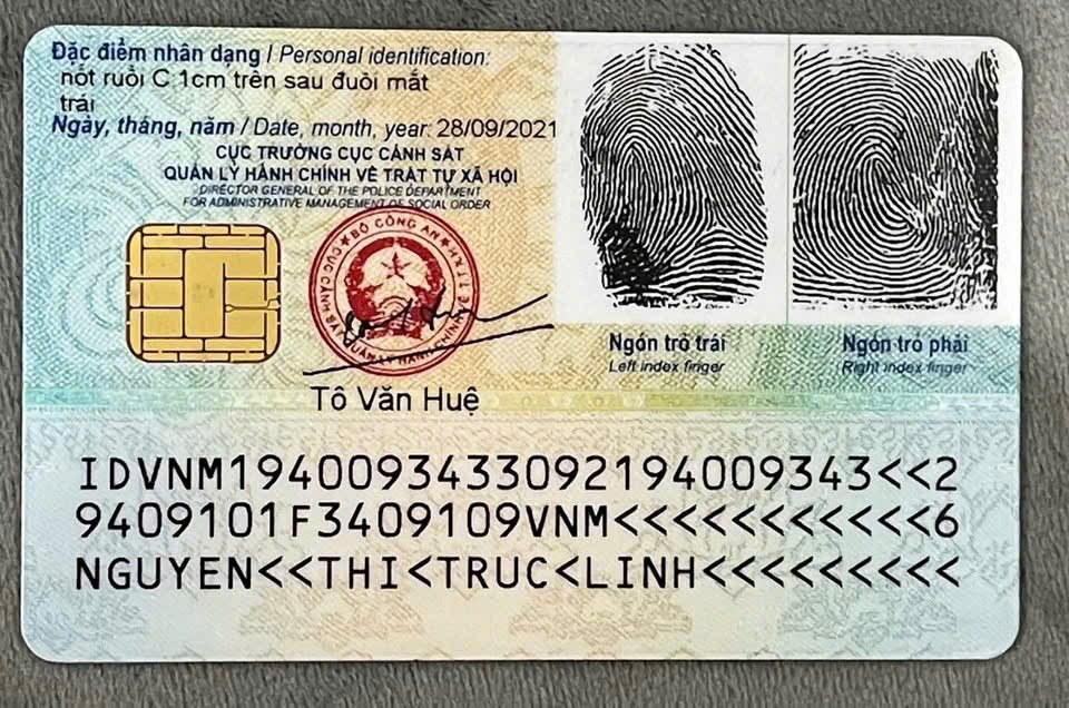 CCCD Nguyễn Thị Trúc Linh - Mặt sau
